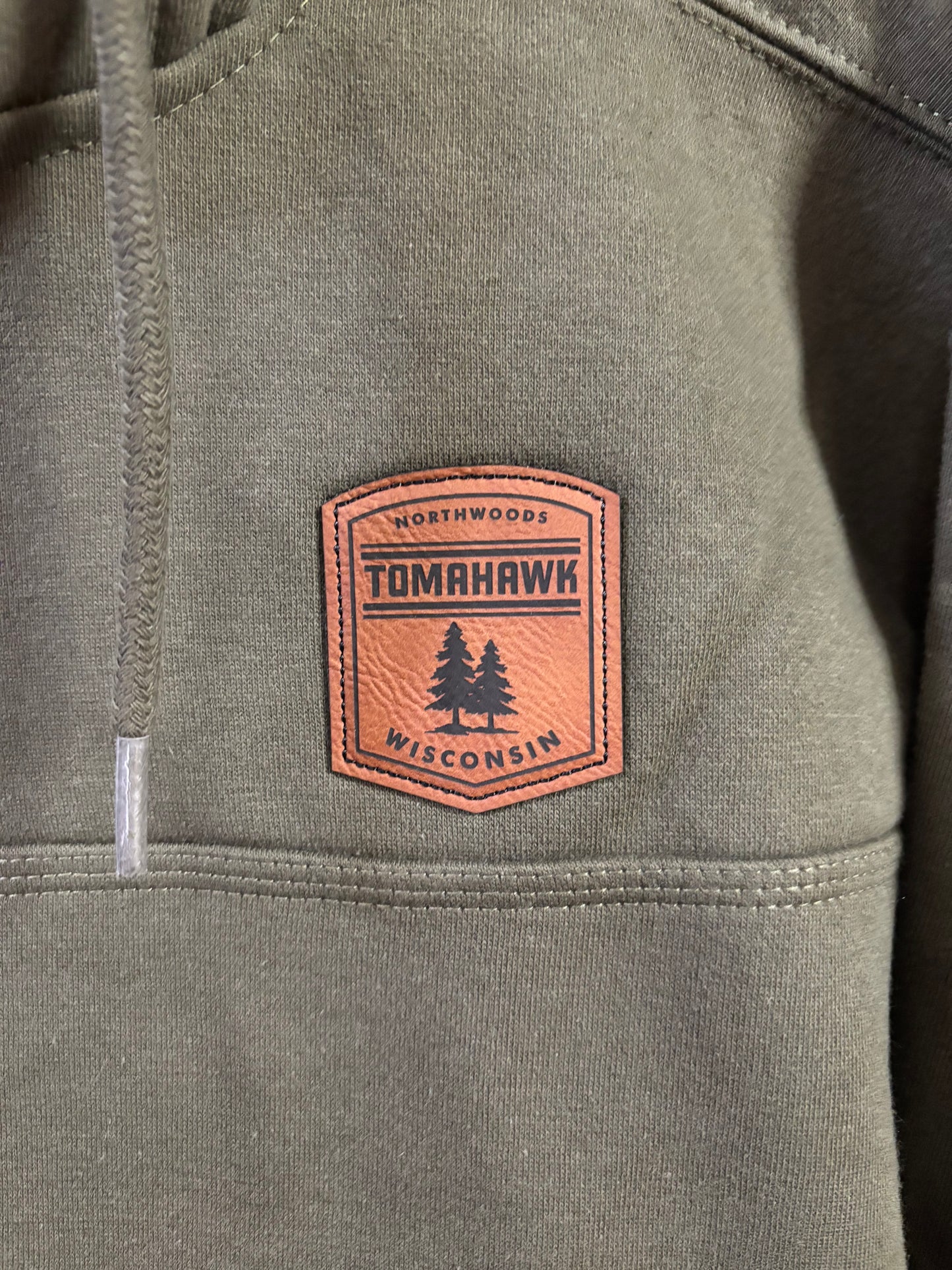 Tomahawk Leather Patch Hooded 1/4 Zip