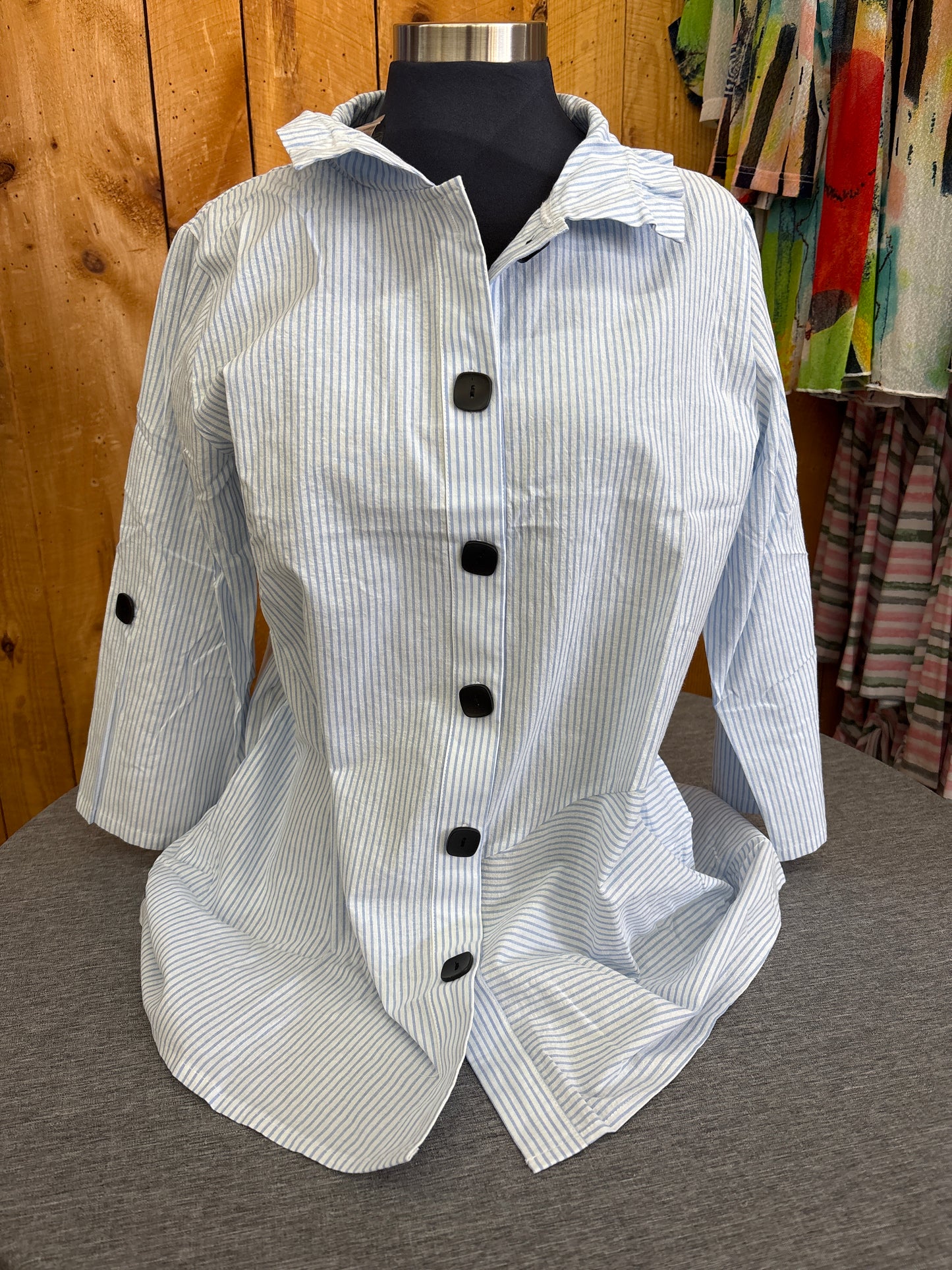 Pinstripe Button Down Shirt