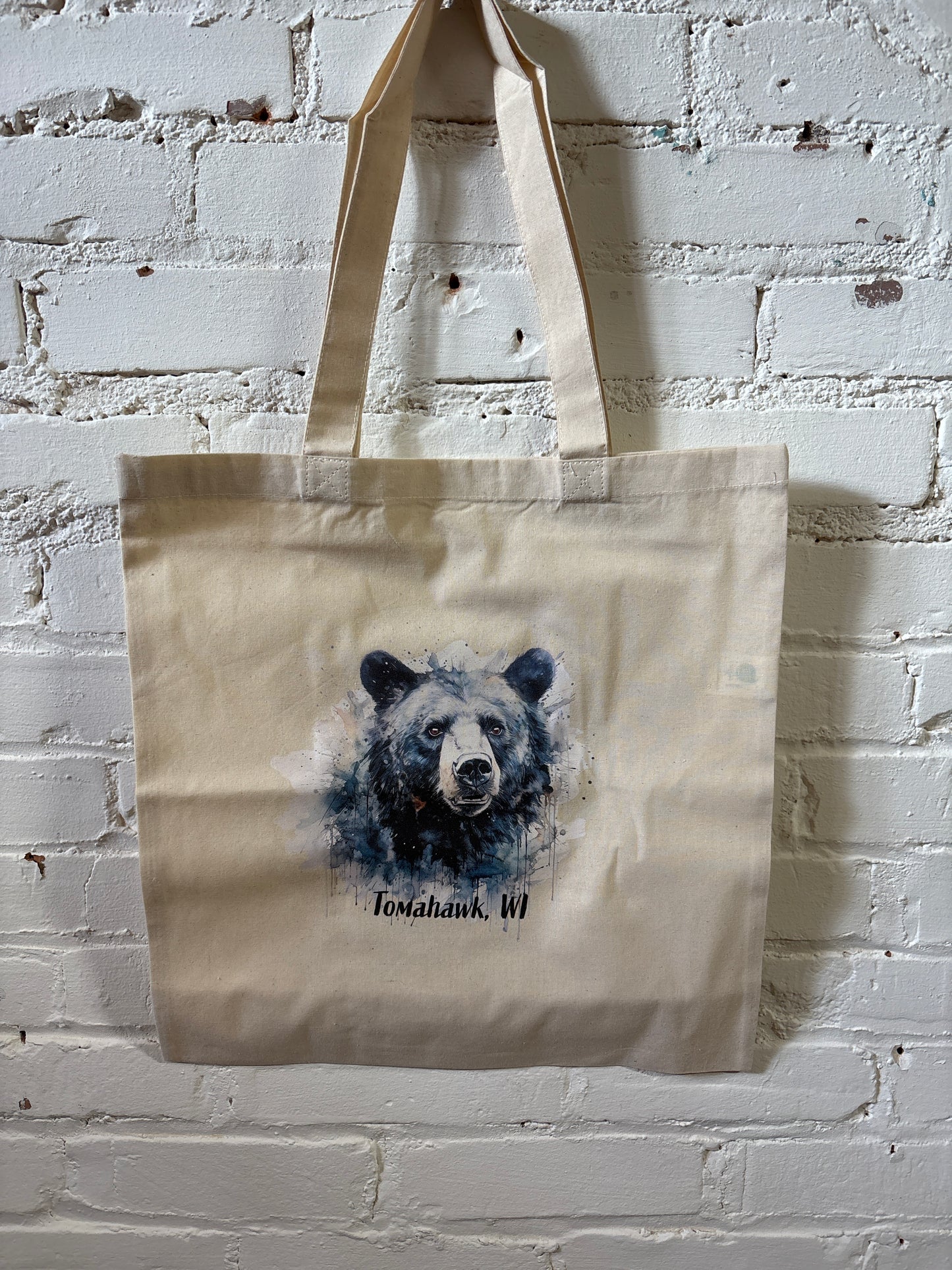 Tomahawk Bear Canvas Tote Bag