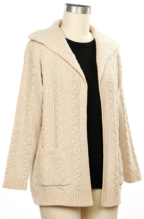 Southern Lady Sade Chenille Solid Print Sweater