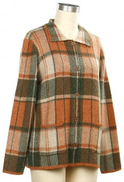 N Touch Shavon Plaid Sweater