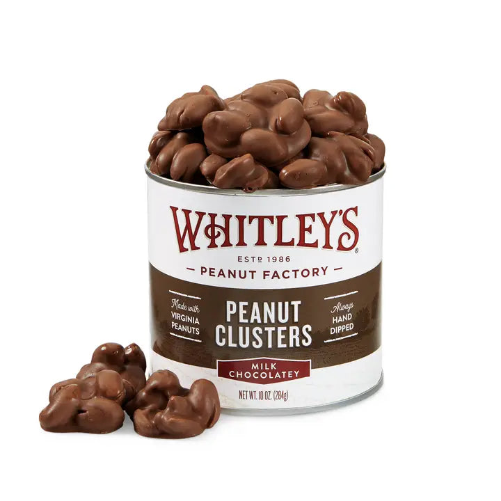 Whitley's Peanuts - Milk Chocolate Peanut Clusters 10oz Tin