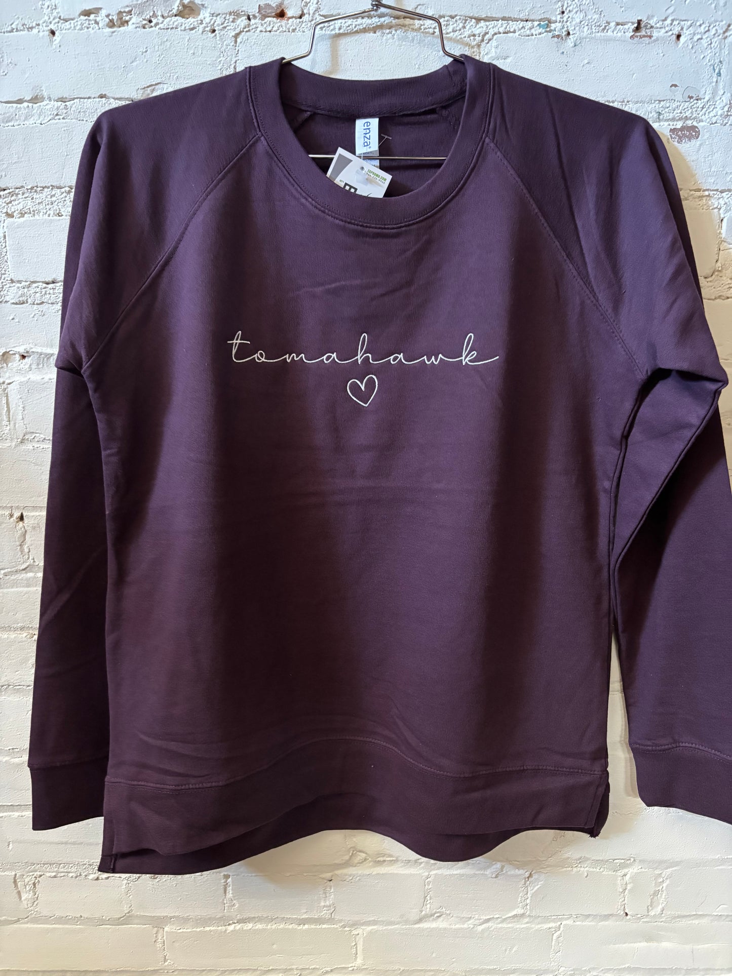 Tomahawk Heart Ladies Midweight Crewneck