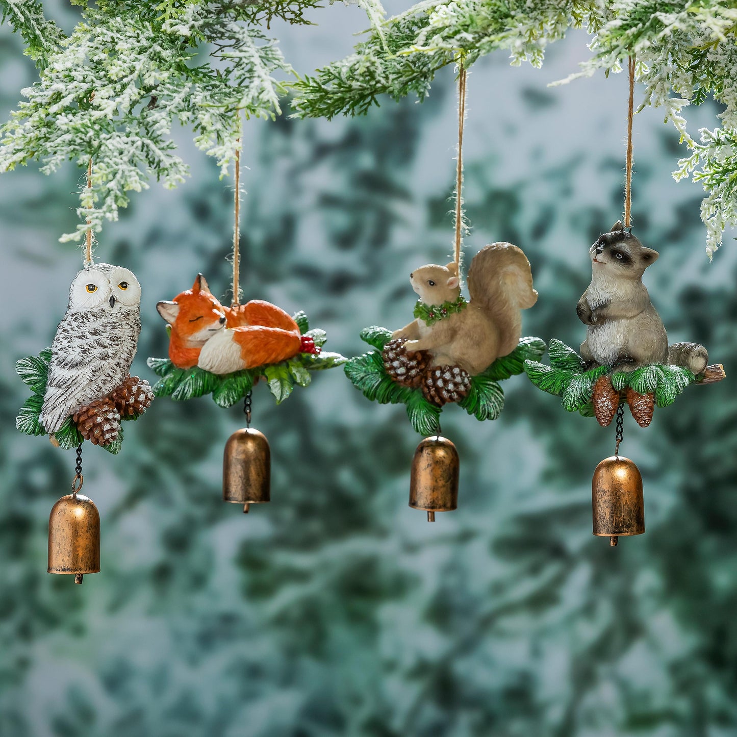 Woodland Animal Resin Garden Bell