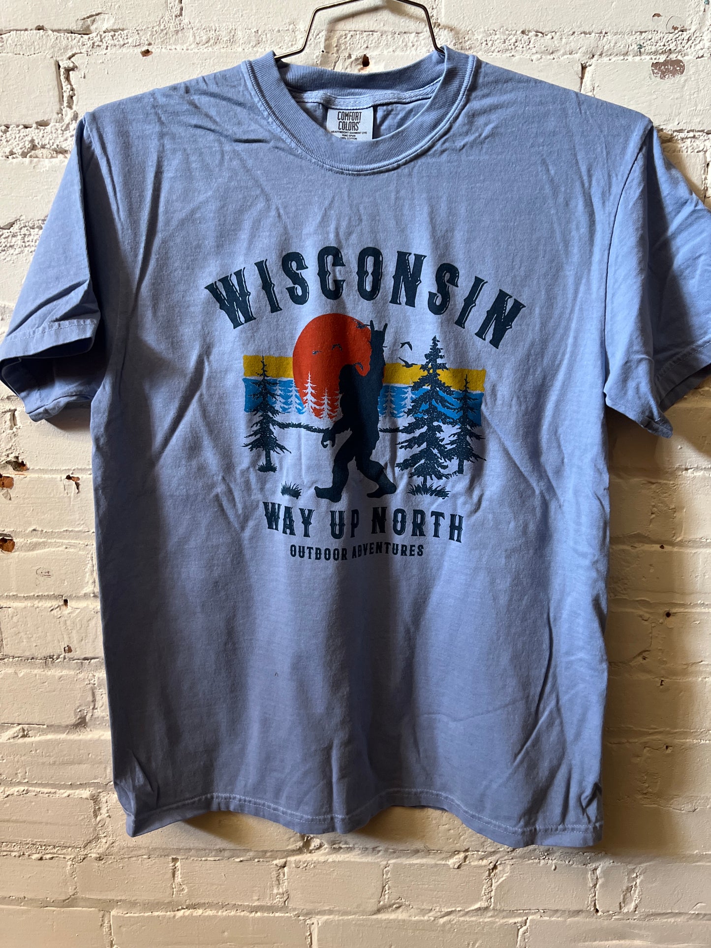 Wisconsin Way Up North Bigfoot T-Shirt