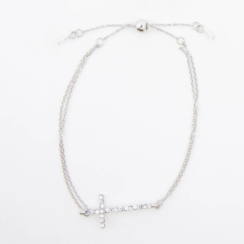 Linked Chain Cross Bracelet