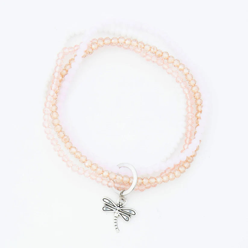 Glass Bead Elastic Bracelet