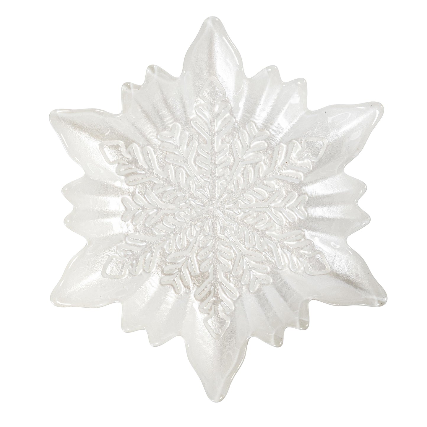 White Snowflake Shaped Dish