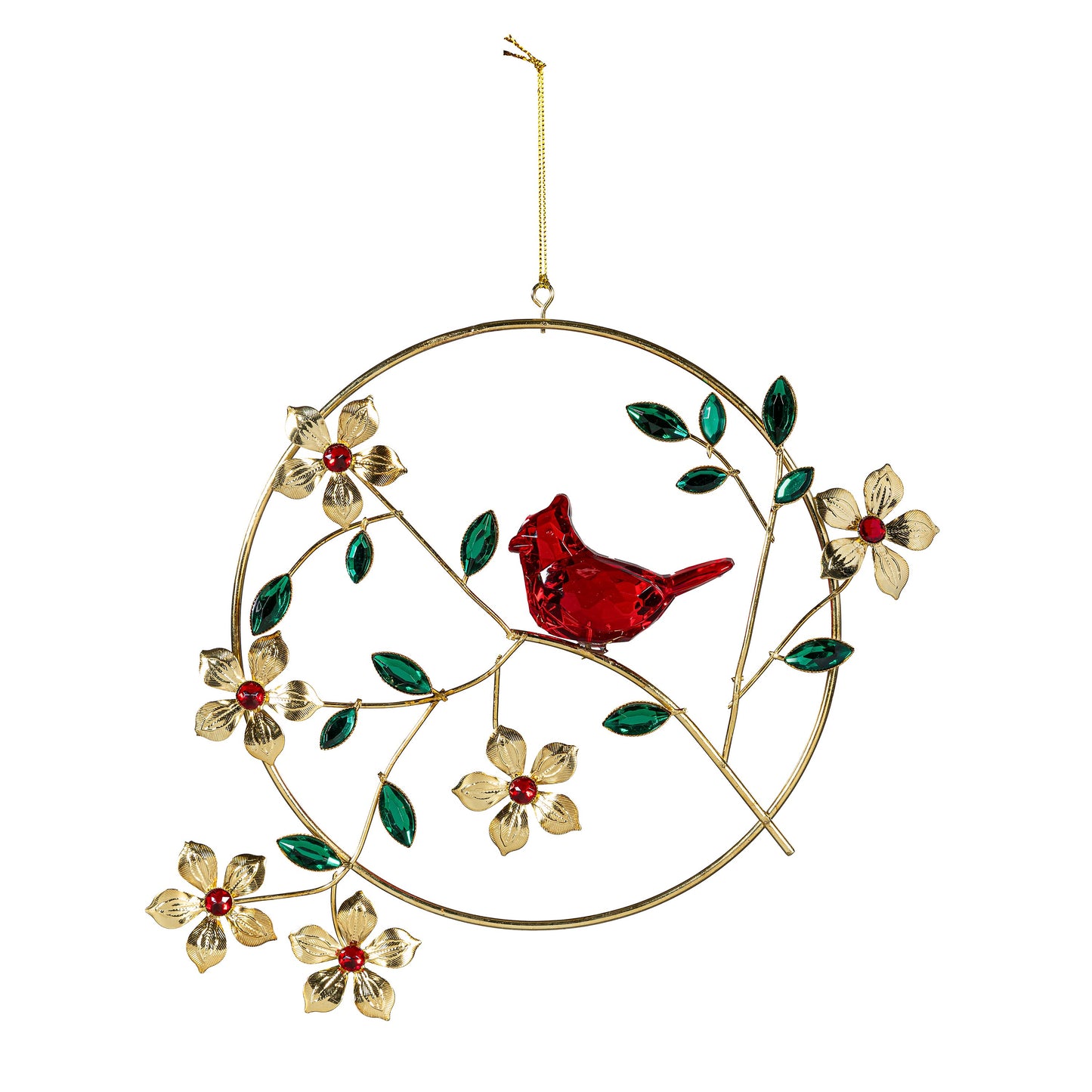 Cardinal on Branch Hanging Decor