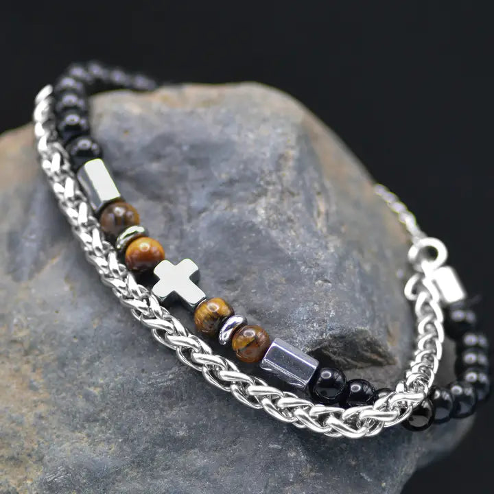 Men's Two Strand Chain Bracelet