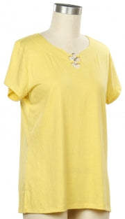 Indigo Idol Short Sleeve Novelty Knit Top