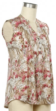 Southern Lady Sleeveless Jane Printed Top