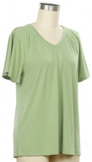 N Touch Short Sleeve Smock Shoulder Top