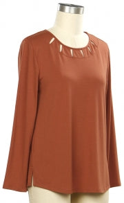 Southern Lady Imagination Solid Print Top