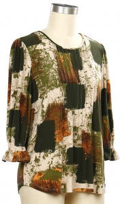 N Touch Higher Ground Block Print Top