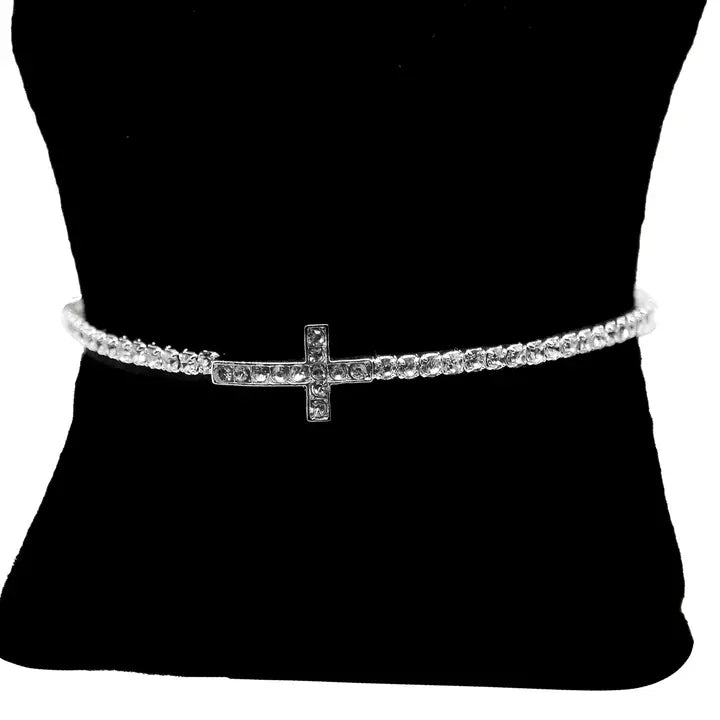 Silver Heart Wire Bracelet