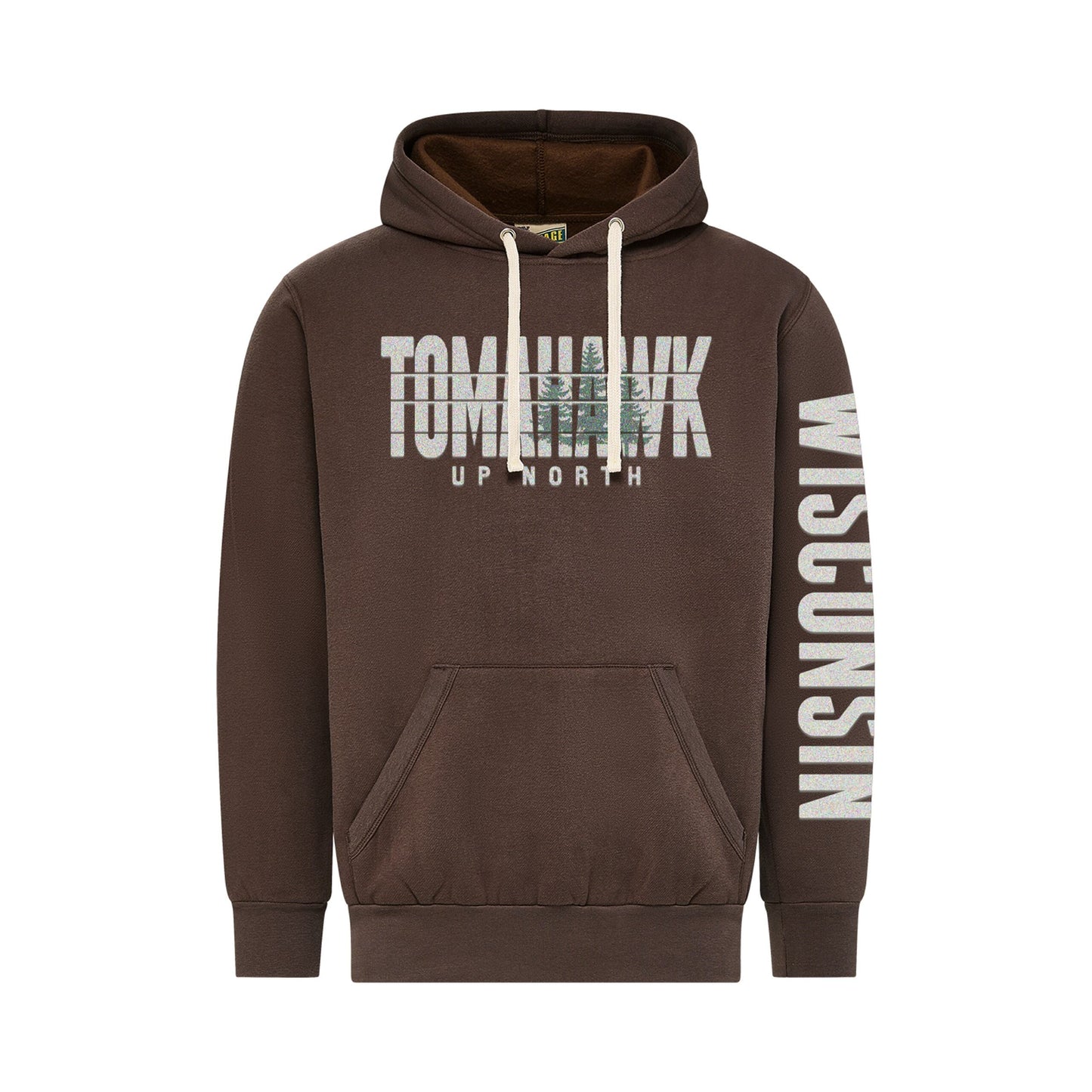 Tomahawk Up North Flocked Vintage Fleece Hoodie