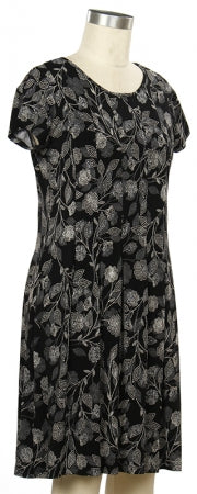 N Touch Cap Sleeve Coraline Print Dress
