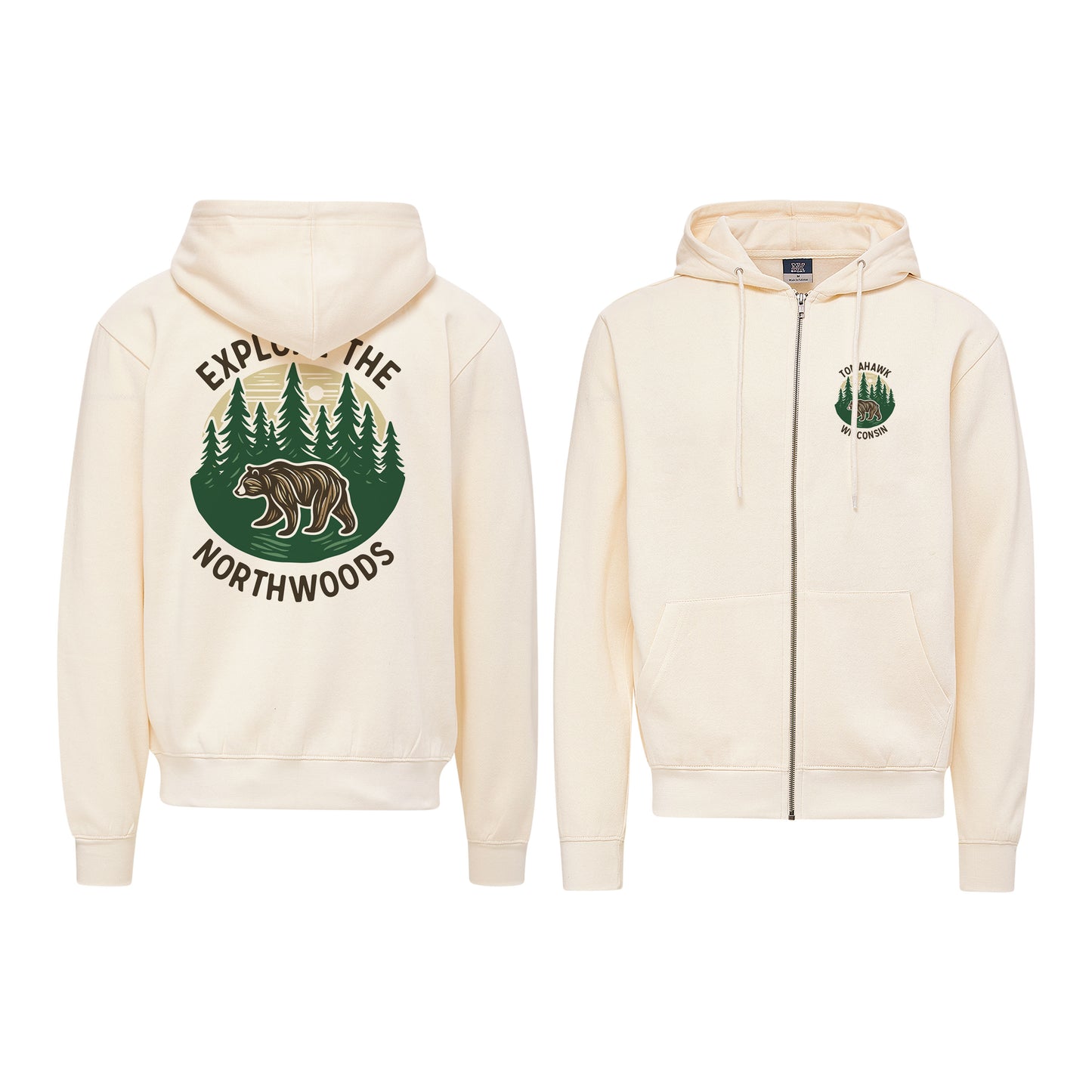 Tomahawk Explore The Northwoods Full Zip Hoodie