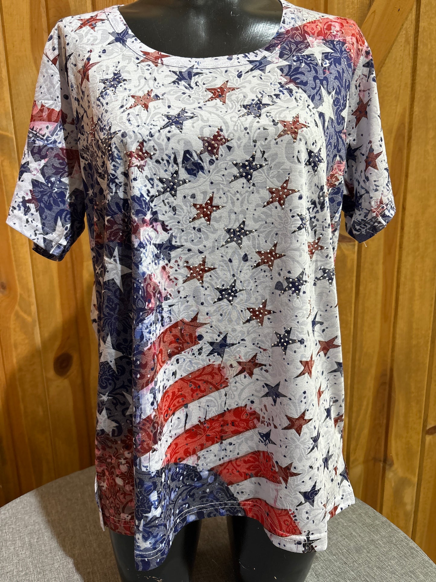 Short Sleeve American Flag Tee