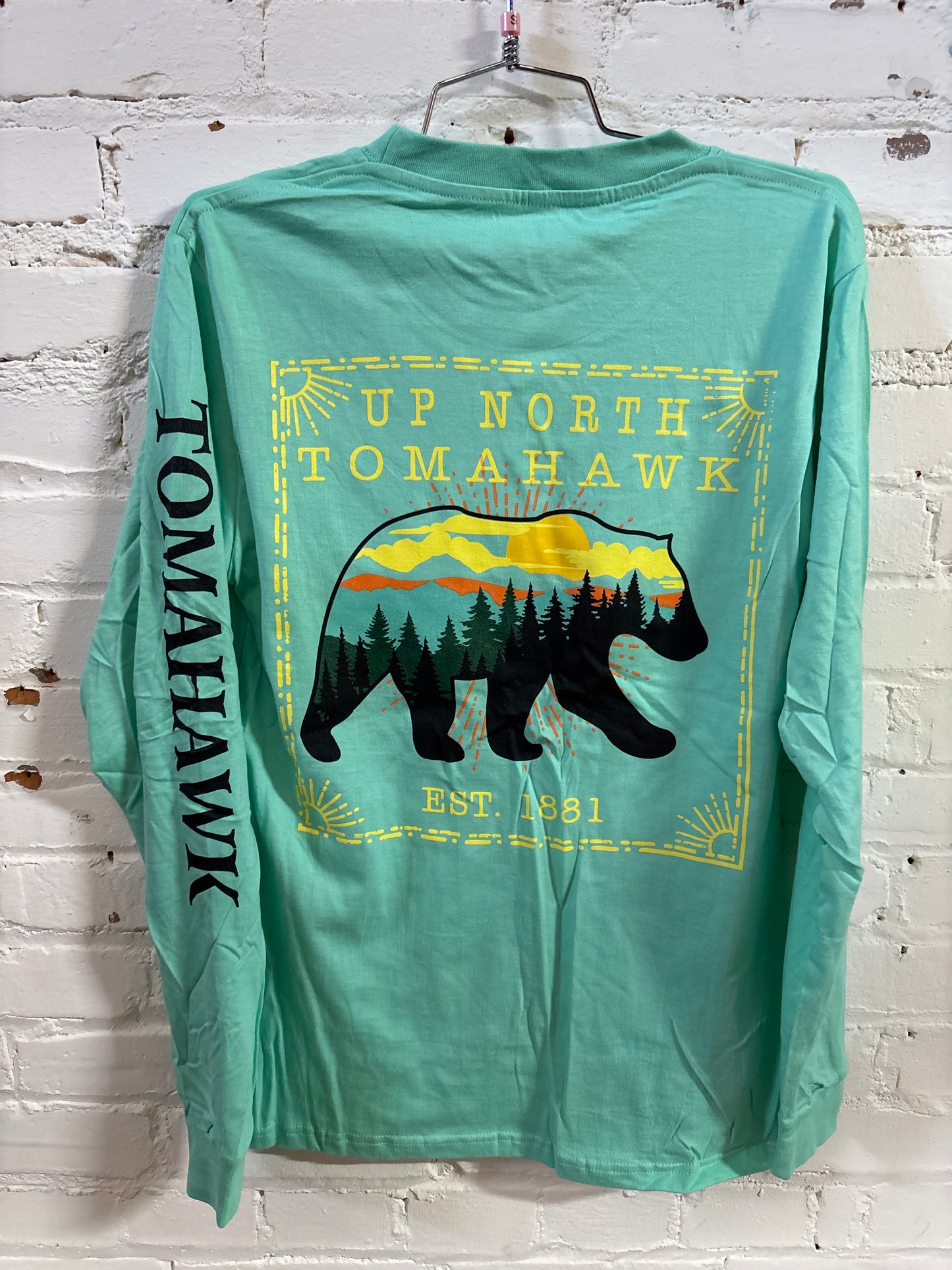 Up North Tomahawk Bear Long Sleeve T-Shirt