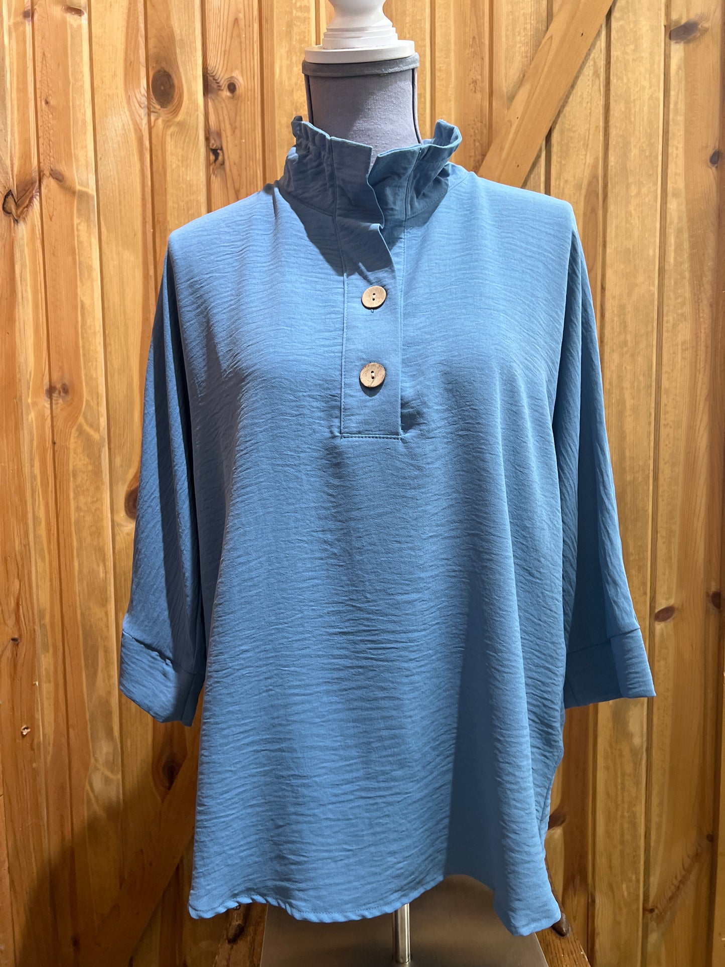 Creation Denim Button Down Top