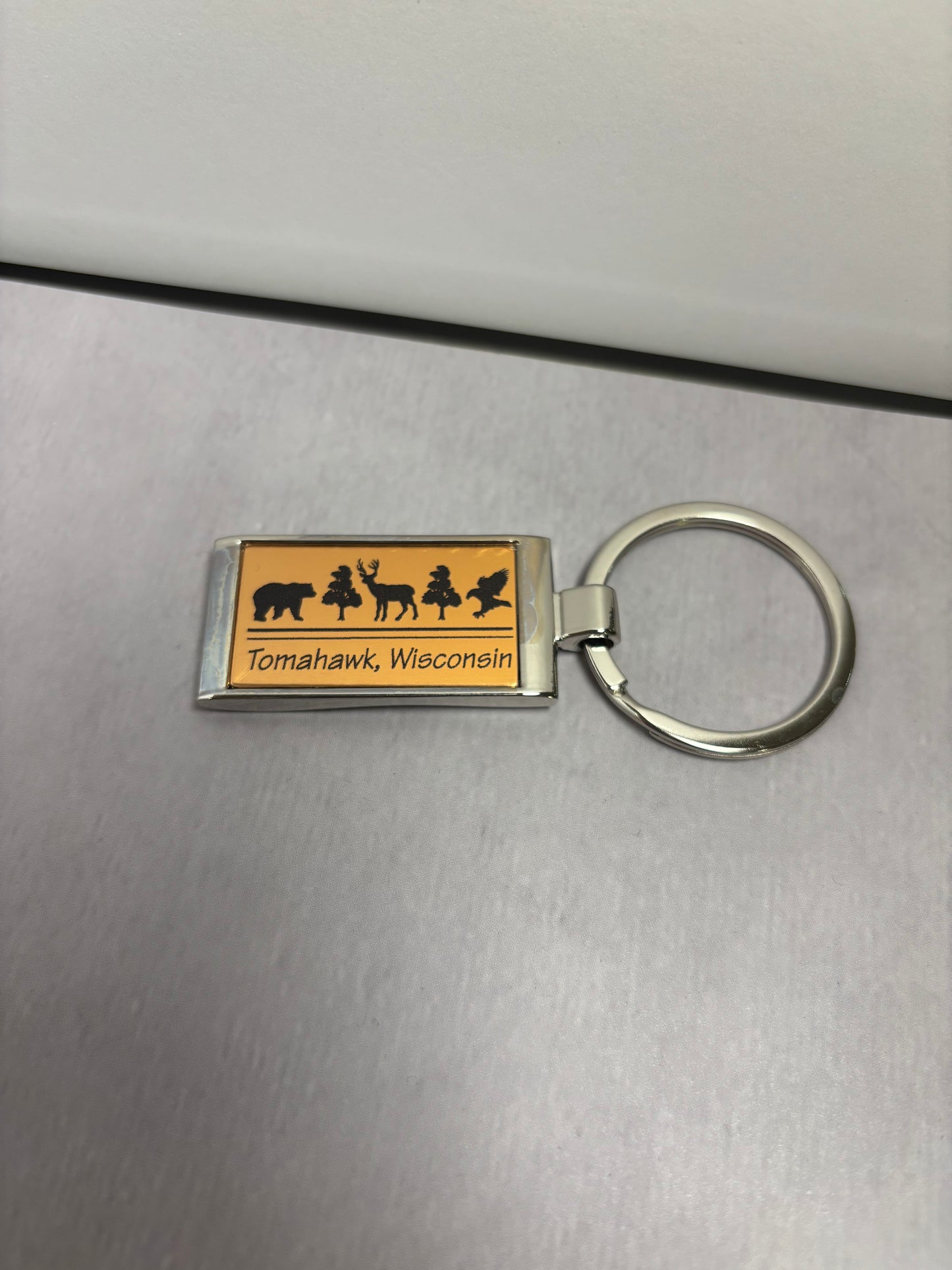 Rose Gold Wildlife Panel Keychain