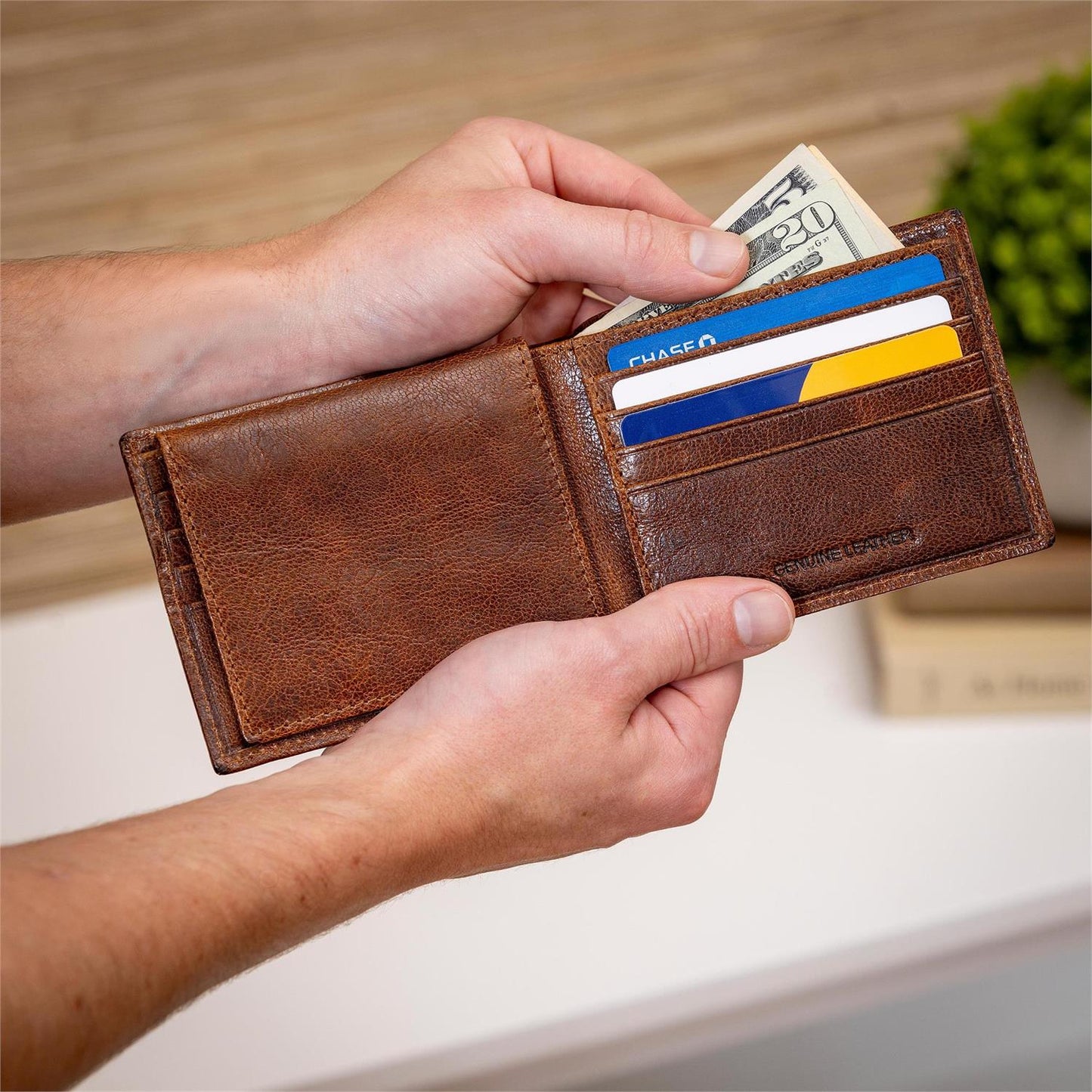 Green Bay Packers Bi-Fold Leather Wallet