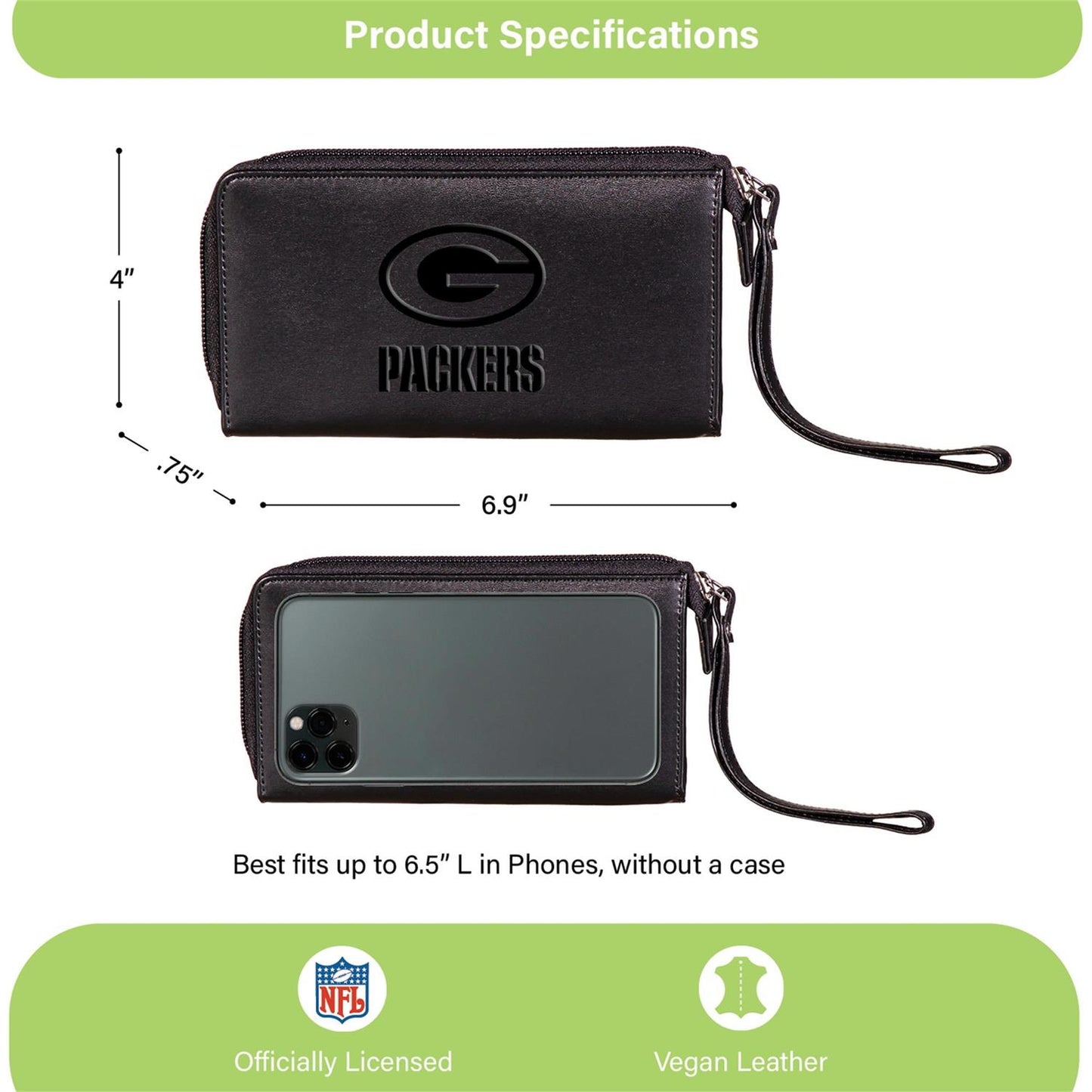 Green Bay Packers Wristlet Wallet