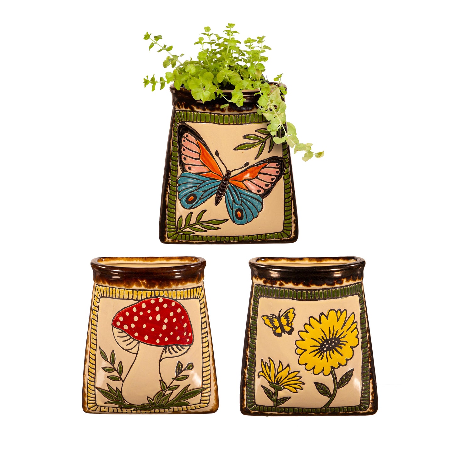 Ceramic Garden of Wonder Pocket Planter