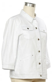 3/4 Sleeve White Jacket