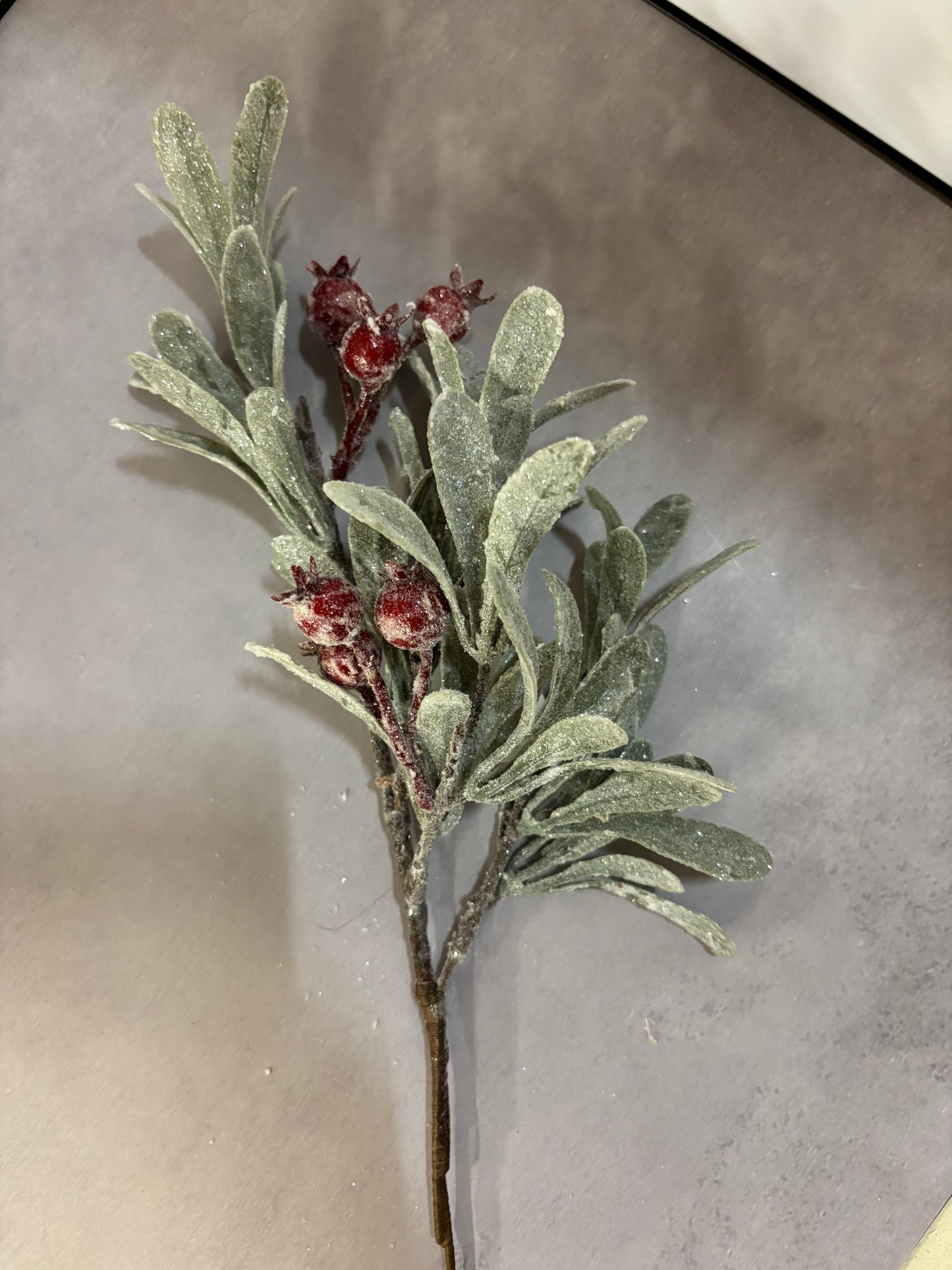 Frosted Mistletoe Pick
