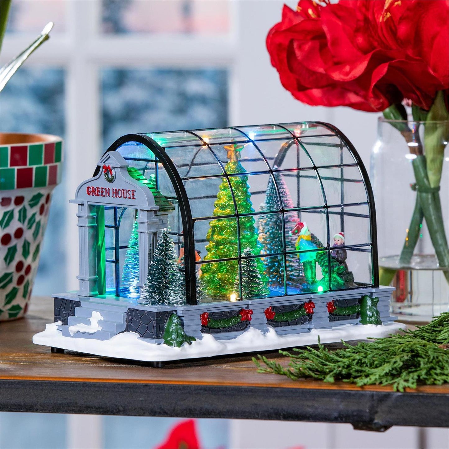 LED Greenhouse Table Decor