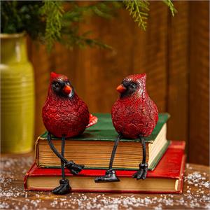 Snowbirds Cardinal W/ Dangling Legs Table Decor