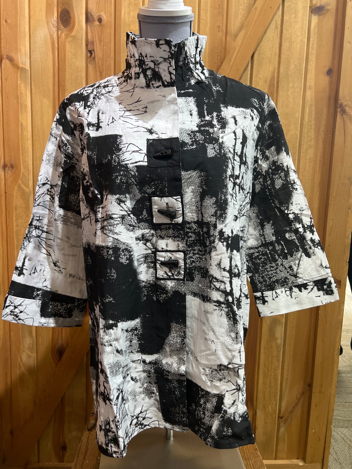 Creation Printed Wire Collar Top