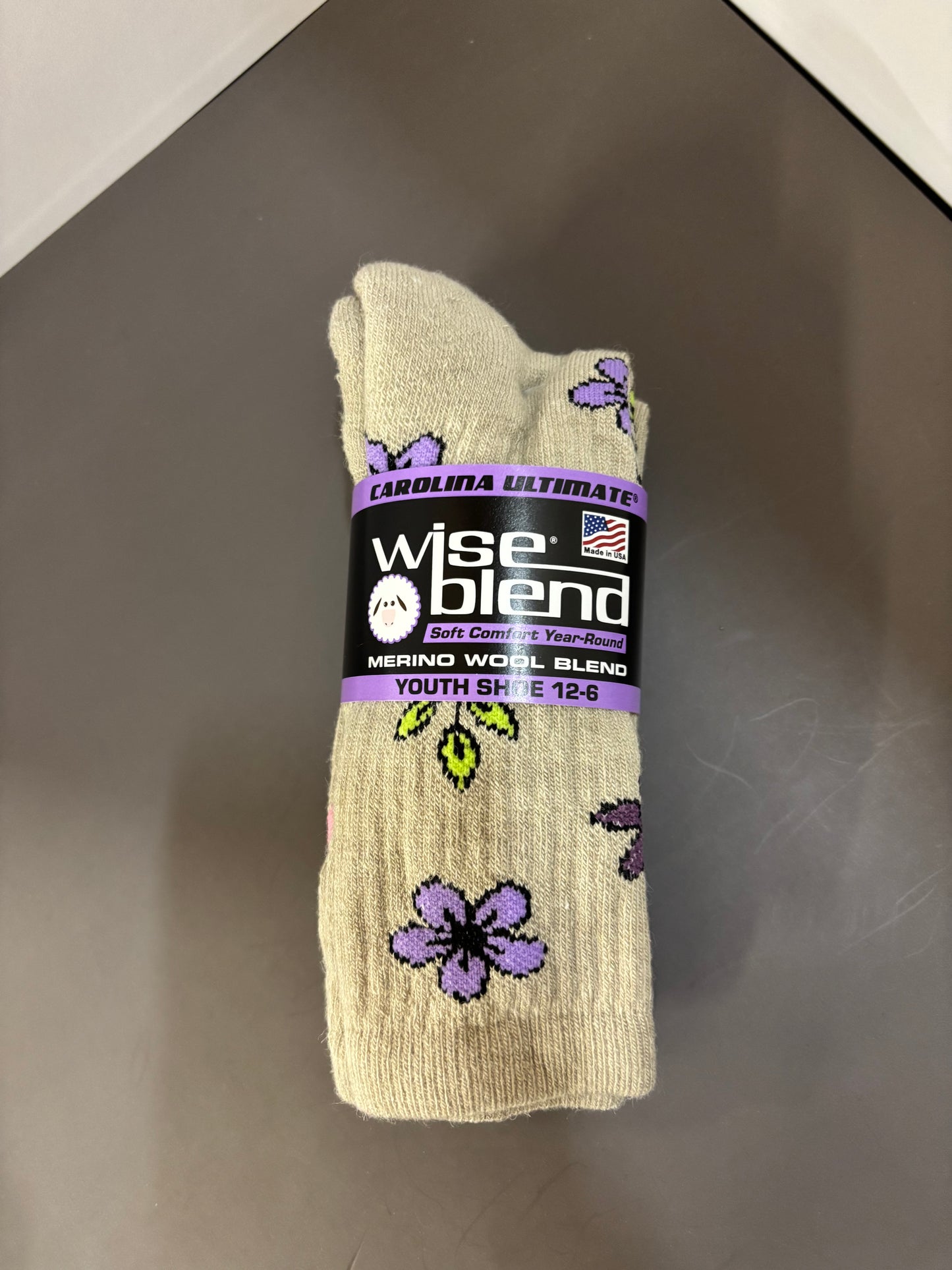 Youth Wise Blend Merino Wool Socks - 2 Pack