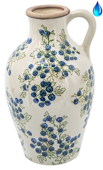 Blueberry Handled Vase