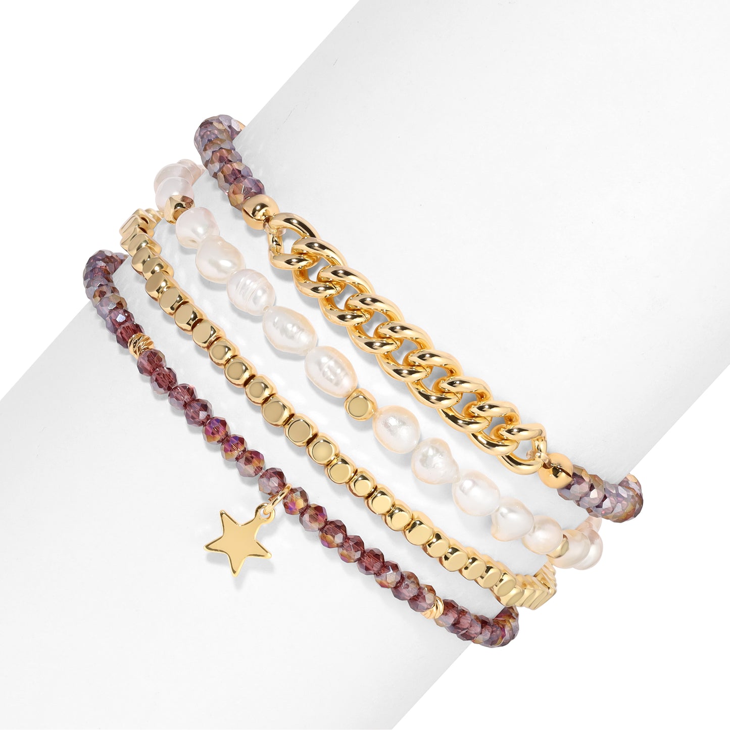Baroque Pearl Layered Bracelet Sets