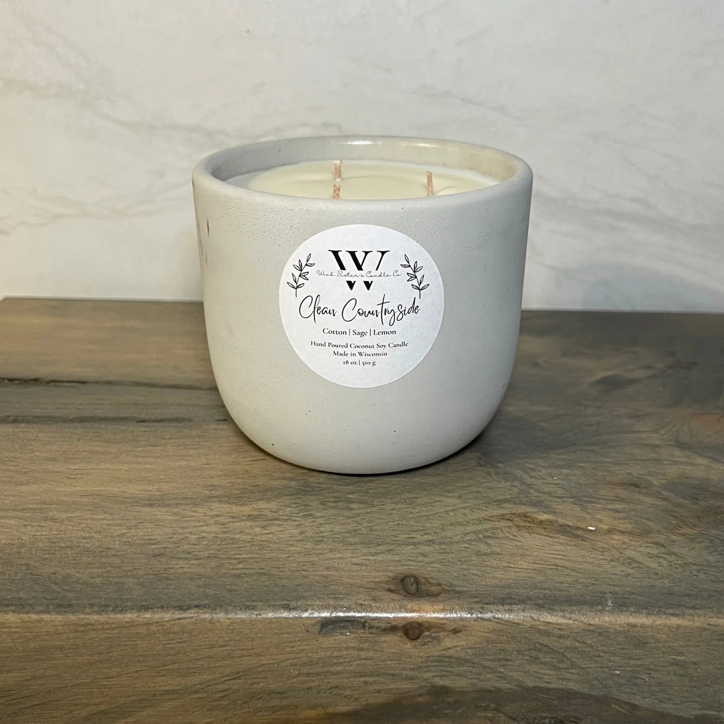 Wick Sister's Signature Concrete Candles