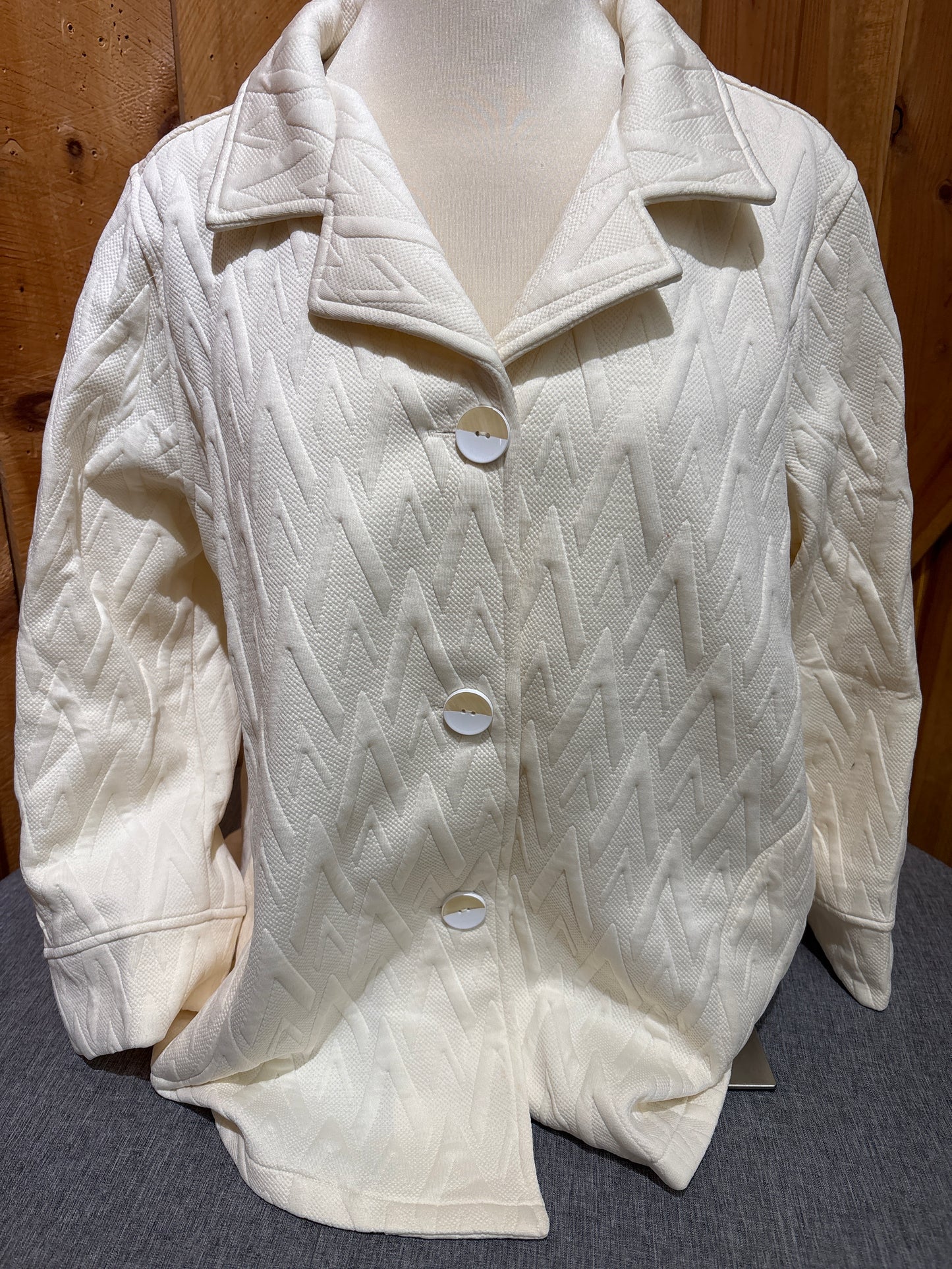 Creation Cream Three Button Jacket