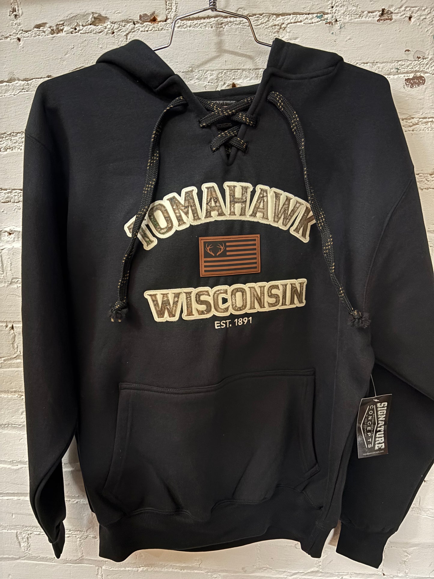 Tomahawk Embroidered Laced Hoodie