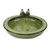 Green Ceramic Bird Bath