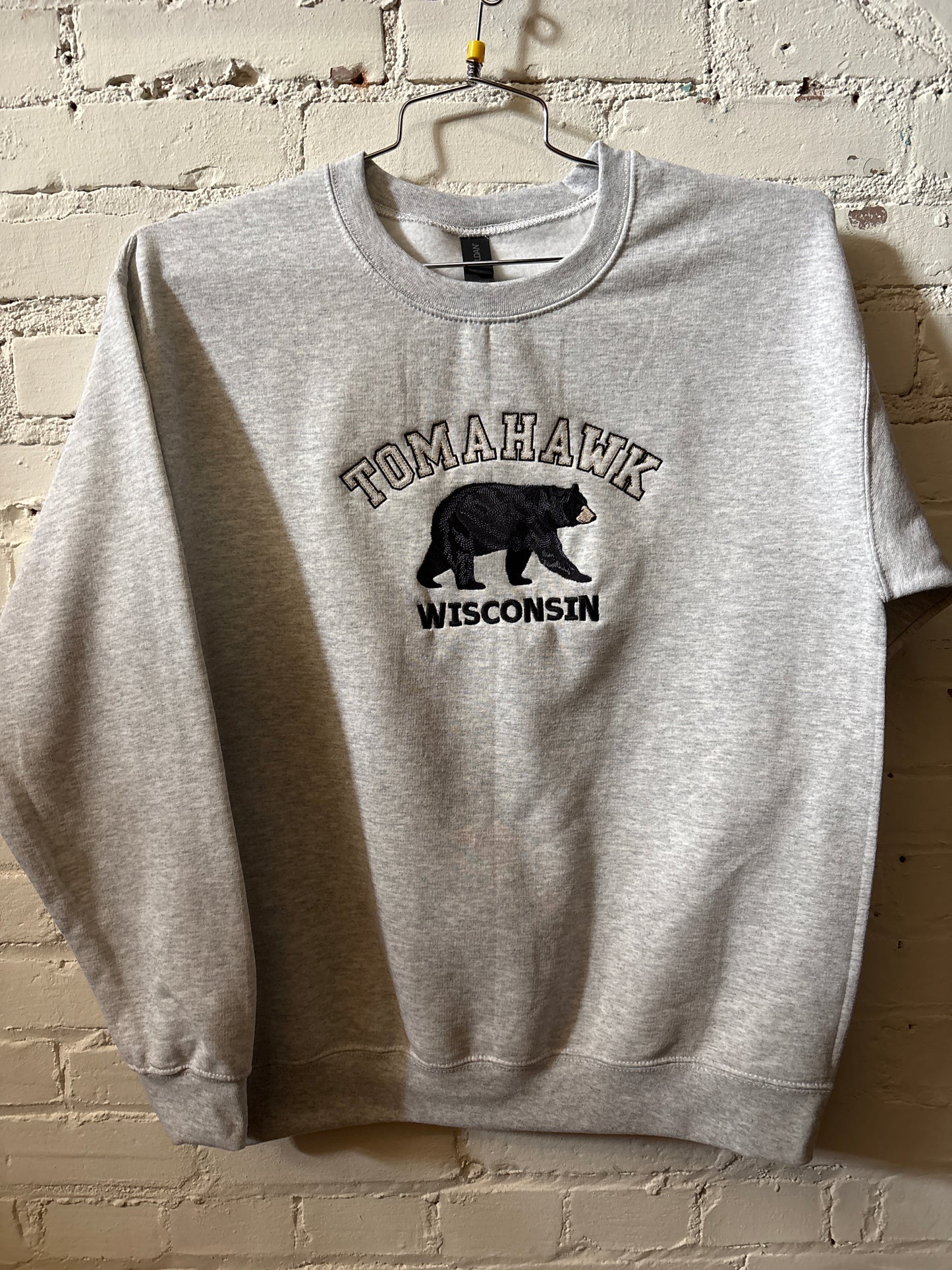 Tomahawk Embroidered Black Bear Crewneck