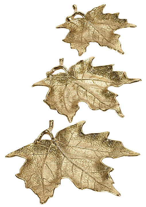 Golden Maple Leaf Trays