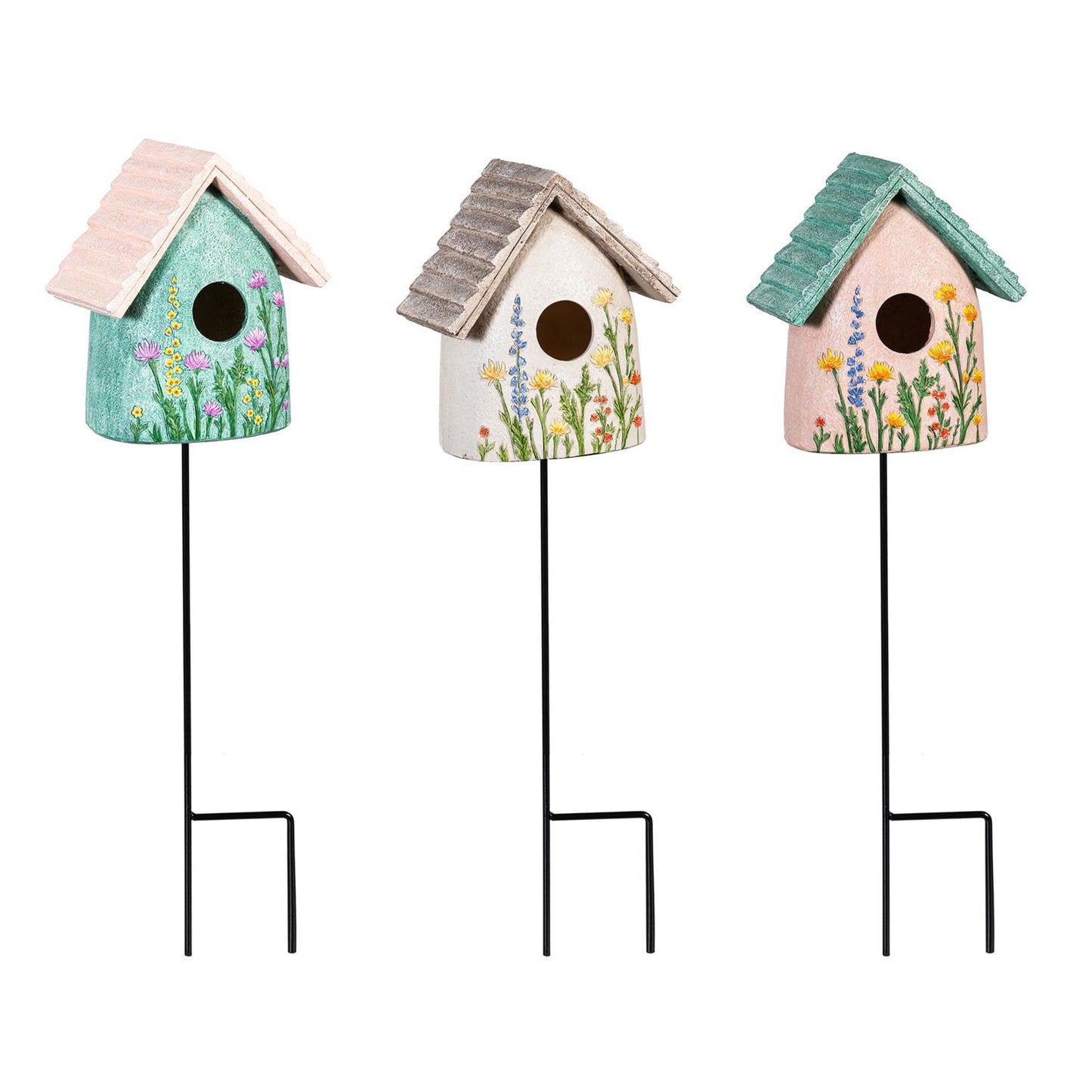 Bird House Garden Stake