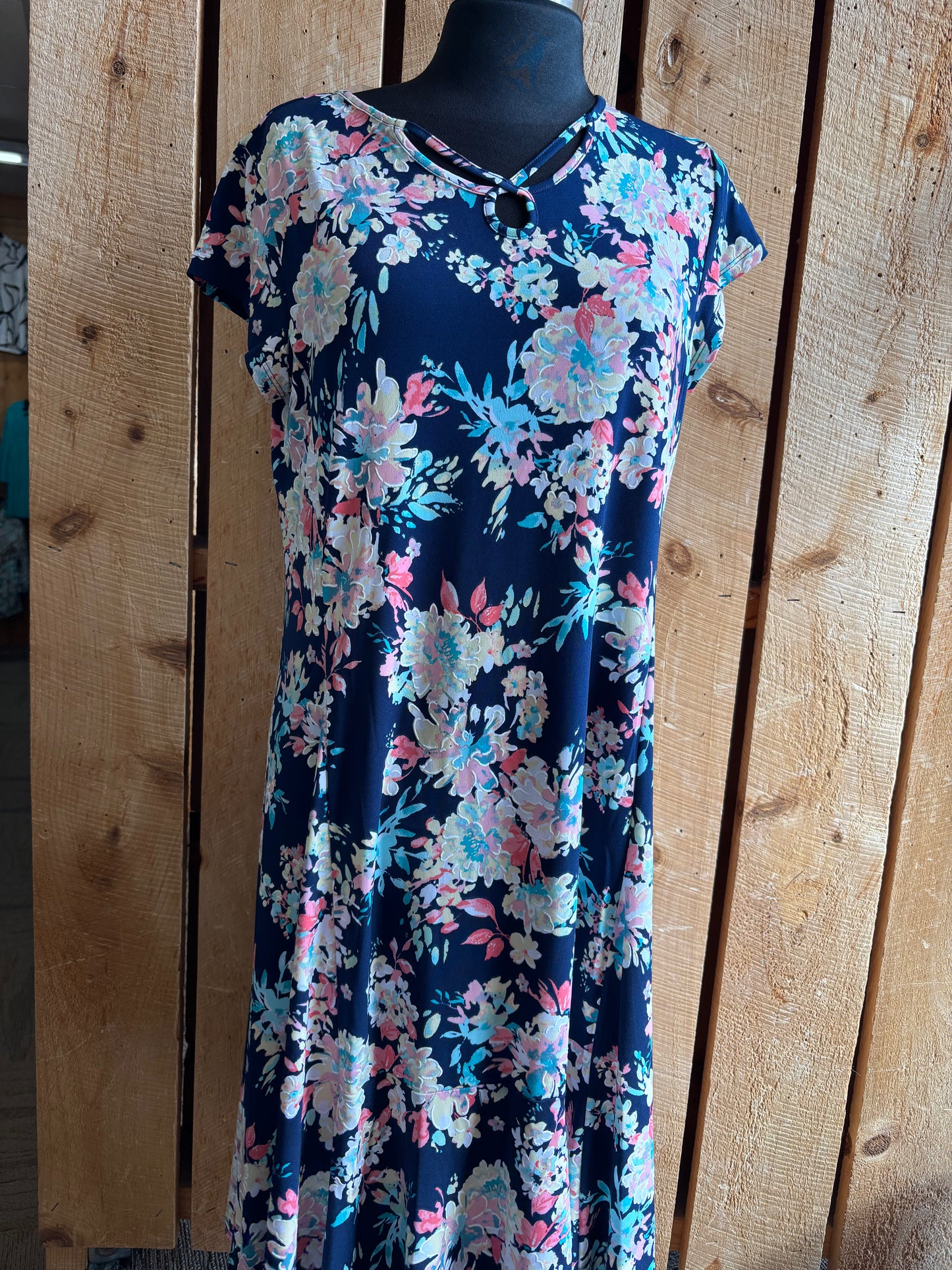 Cap Sleeve Casey Flower Print Dress