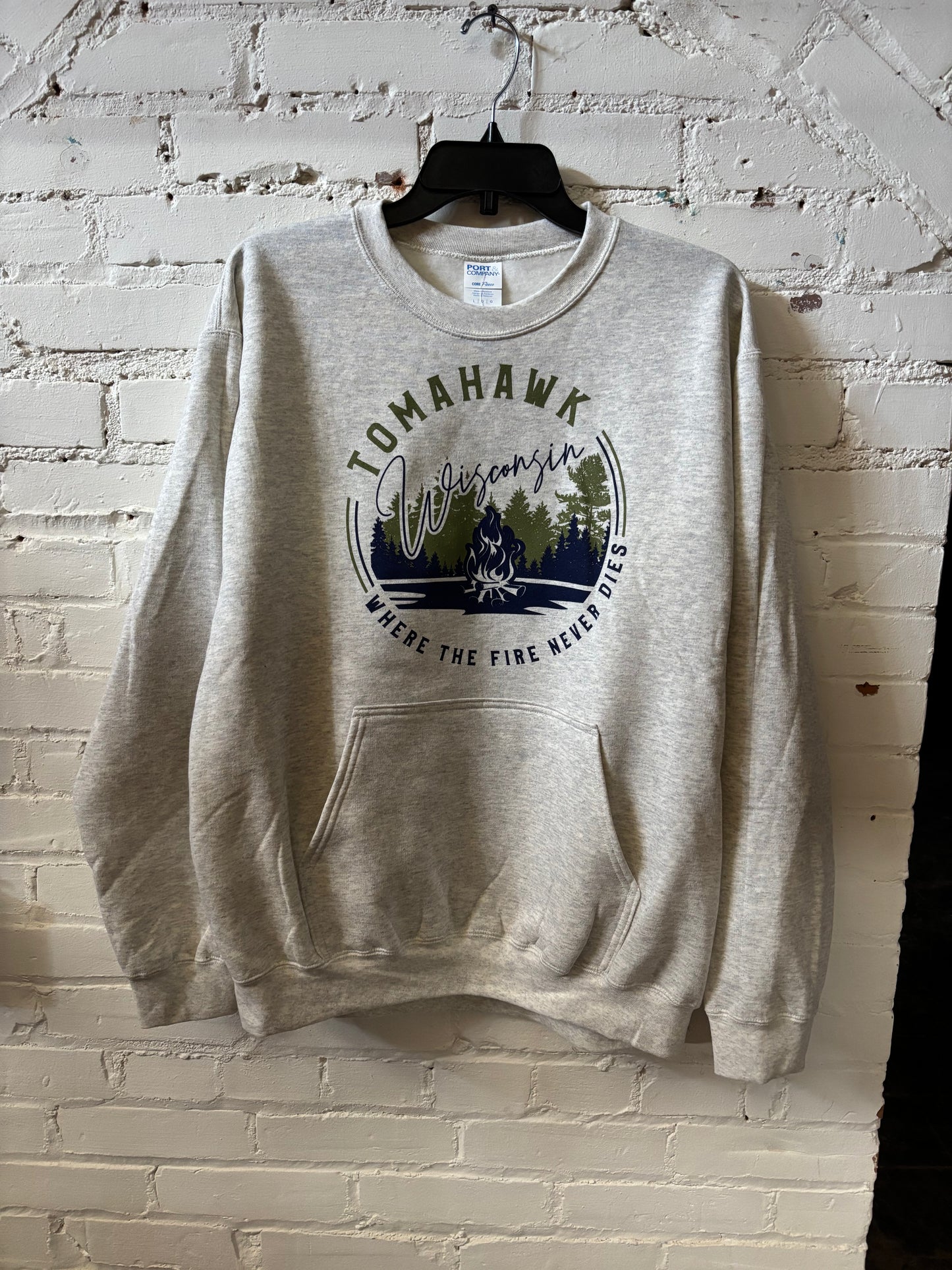 Tomahawk Where The Fire Never Dies Crewneck With Pocket