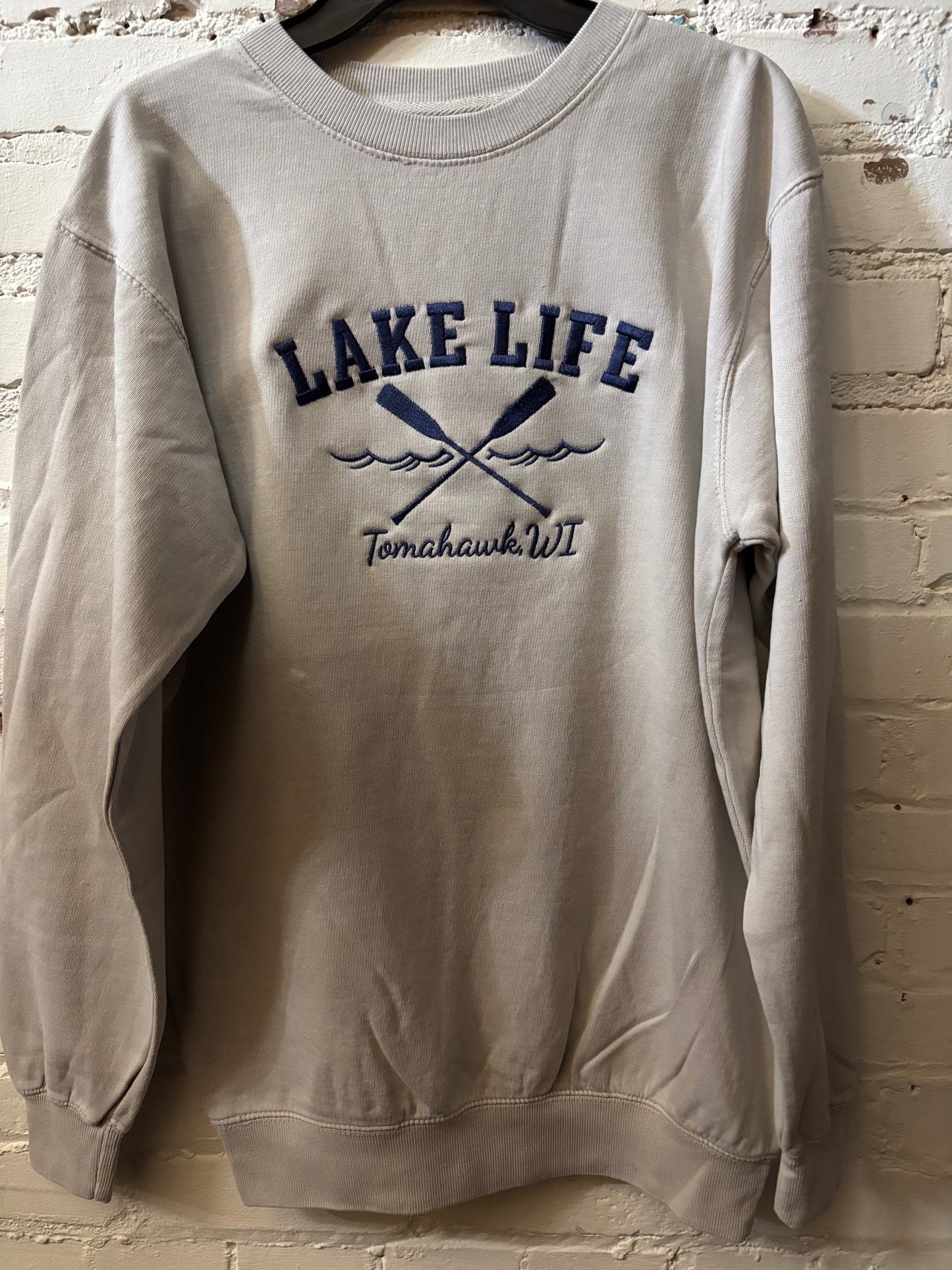 Tomahawk Embroidered Lake Life Crewneck