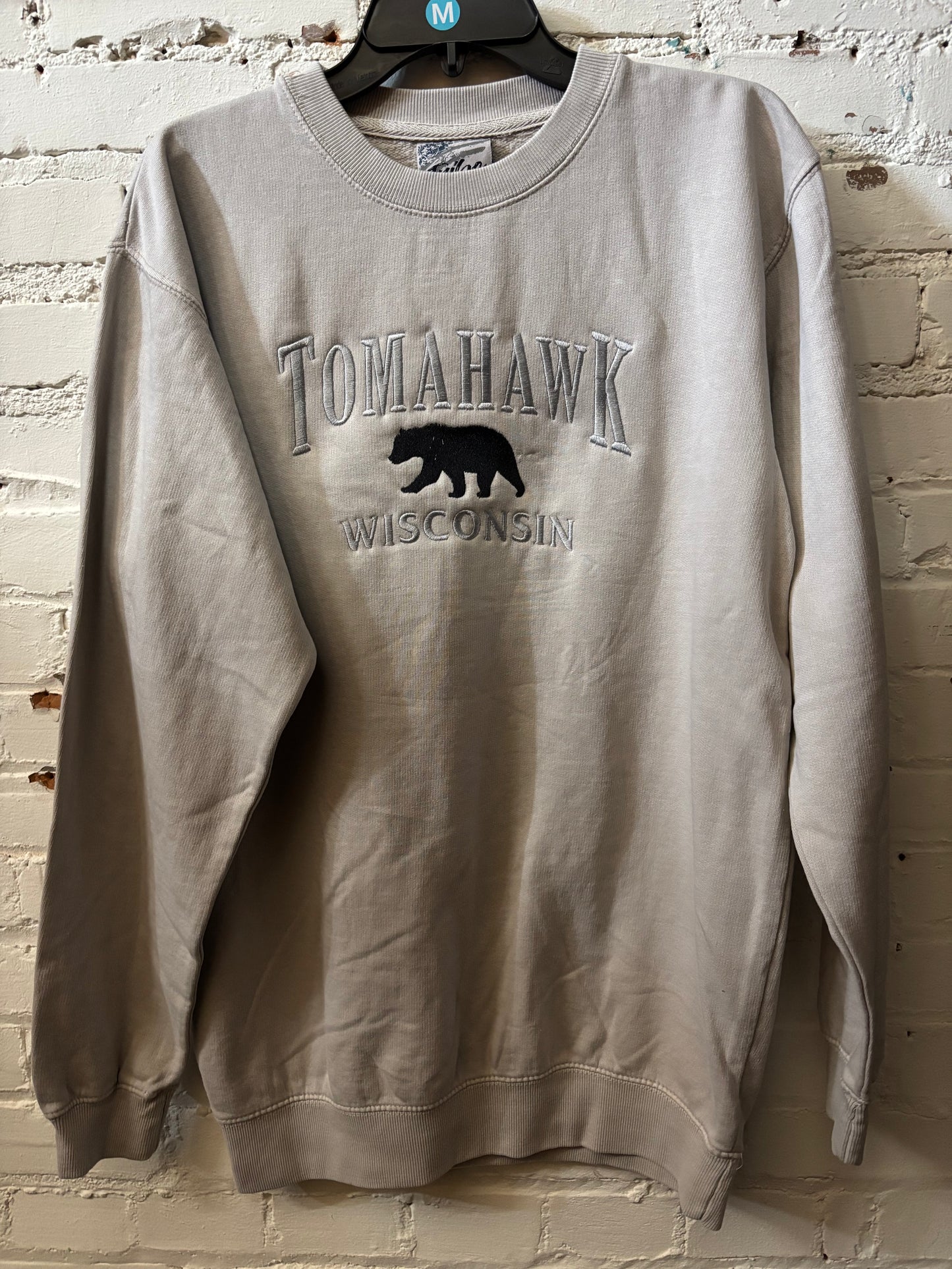 Tomahawk Embroidered Bear Crewneck