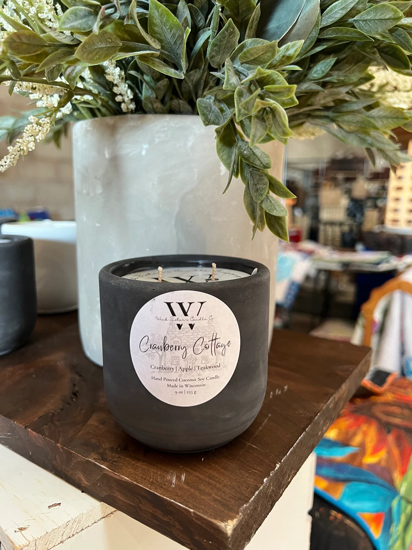 Wick Sister's Fall Collection Concrete Candles